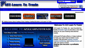 What 123learntotrade.com website looked like in 2012 (11 years ago)