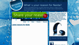 What 1000reasonsfornaida.com website looked like in 2012 (11 years ago)