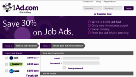 What 1ad.com website looked like in 2013 (10 years ago)