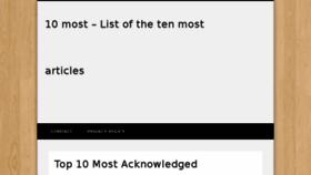What 10-most.com website looked like in 2013 (11 years ago)