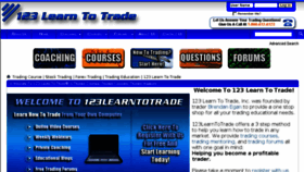 What 123learntotrade.com website looked like in 2014 (10 years ago)