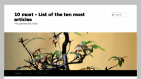 What 10-most.com website looked like in 2014 (11 years ago)