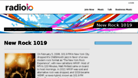 What 1019rxp.com website looked like in 2014 (9 years ago)