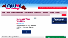 What 1millionlovemessages.com website looked like in 2014 (9 years ago)