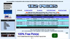 What 1x2picks.com website looked like in 2015 (9 years ago)