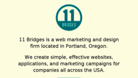 What 11-bridges.com website looked like in 2015 (9 years ago)