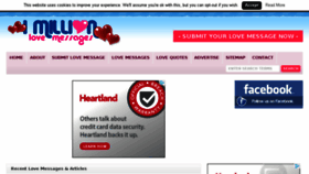 What 1millionlovemessages.com website looked like in 2015 (8 years ago)