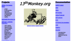 What 13thmonkey.org website looked like in 2015 (8 years ago)