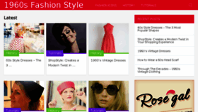 What 1960sfashionstyle.com website looked like in 2016 (8 years ago)
