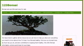 What 123bonsai.com website looked like in 2016 (8 years ago)