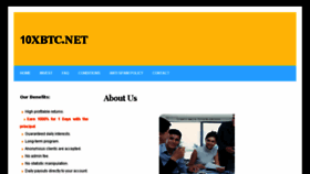 What 10xbtc.net website looked like in 2016 (7 years ago)