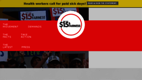 What 15andfairness.org website looked like in 2016 (7 years ago)