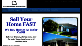 What 1stchoicehomebuyers.com website looked like in 2016 (7 years ago)