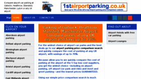 What 1stairportparking.co.uk website looked like in 2016 (7 years ago)