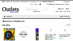 What 1outlets.ae website looked like in 2016 (7 years ago)