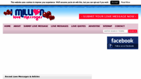 What 1millionlovemessages.com website looked like in 2016 (7 years ago)