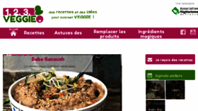 What 123veggie.fr website looked like in 2016 (7 years ago)