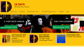 What 16days-freiburg.de website looked like in 2016 (7 years ago)