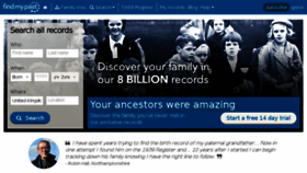 What 1911census.co.uk website looked like in 2017 (7 years ago)