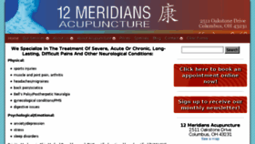 What 12meridiansacupuncture.com website looked like in 2017 (7 years ago)