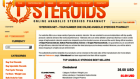 What 1steroids.net website looked like in 2017 (6 years ago)