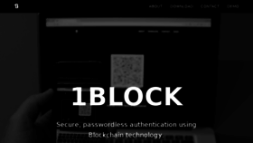 What 1block.io website looked like in 2017 (6 years ago)