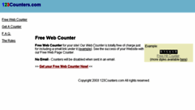 What 123counters.com website looked like in 2017 (6 years ago)