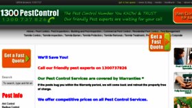 What 1300pestcontrol.com.au website looked like in 2017 (6 years ago)