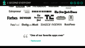 What 1secondeveryday.com website looked like in 2017 (6 years ago)