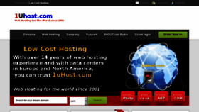 What 1uhost.com website looked like in 2017 (6 years ago)