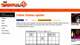 What 123sudoku.de website looked like in 2017 (6 years ago)