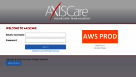 What 1650.axiscare.com website looked like in 2017 (6 years ago)