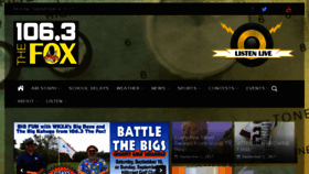 What 1063thefox.com website looked like in 2017 (6 years ago)