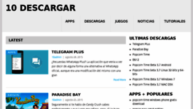 What 10descargar.com website looked like in 2017 (6 years ago)