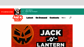 What 1023jackfm.com website looked like in 2017 (6 years ago)