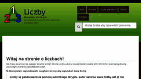 What 123liczby.pl website looked like in 2017 (6 years ago)