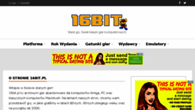 What 16bit.pl website looked like in 2017 (6 years ago)