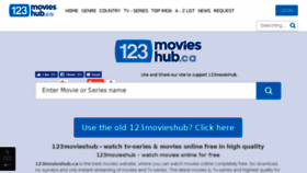 What 123movieshub.ca website looked like in 2018 (6 years ago)