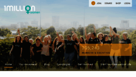 What 1millionwomen.com.au website looked like in 2018 (6 years ago)