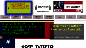 What 1stdivision.net website looked like in 2018 (6 years ago)