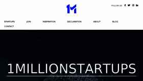 What 1millionstartups.com website looked like in 2018 (6 years ago)