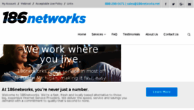 What 186networks.net website looked like in 2018 (5 years ago)