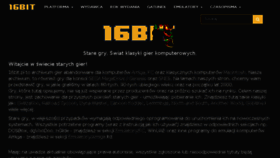 What 16bit.pl website looked like in 2018 (5 years ago)