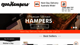 What 1300hampers.com.au website looked like in 2018 (5 years ago)