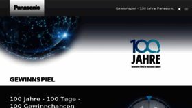 What 100-jahre.panasonic.de website looked like in 2018 (6 years ago)