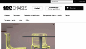 What 100chaises.fr website looked like in 2018 (5 years ago)