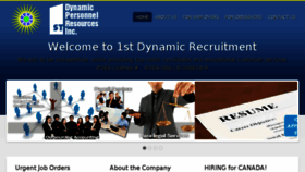 What 1stdynamicpersonnel.com website looked like in 2018 (5 years ago)