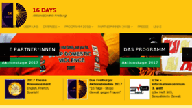What 16days-freiburg.de website looked like in 2018 (5 years ago)