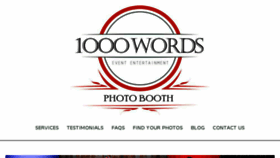 What 1000wordsevents.com website looked like in 2018 (5 years ago)