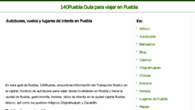 What 140puebla.com website looked like in 2018 (5 years ago)